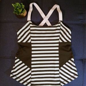 Lululemon Work It Out Top Black PERIWINKLE